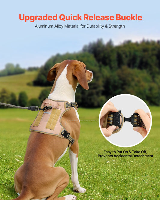 Dog Harness For Large Dogs No Pull Tactical Dog Harness Adjustable